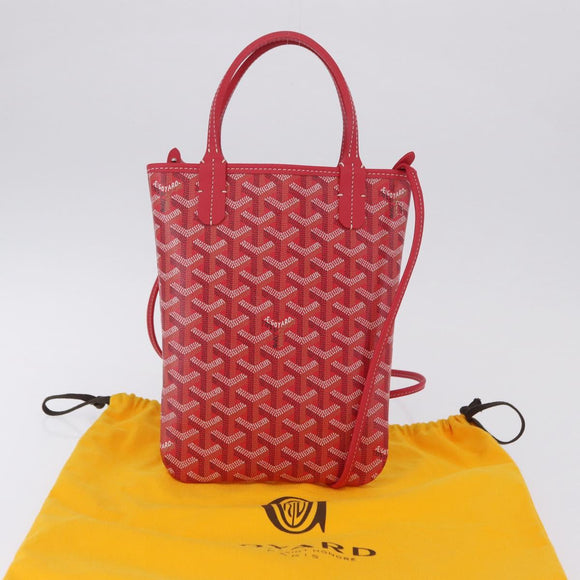 GOYARD Herringbone 2025 Only Poitiers Bag Bag PVC 2way Red Auth SW2665SM