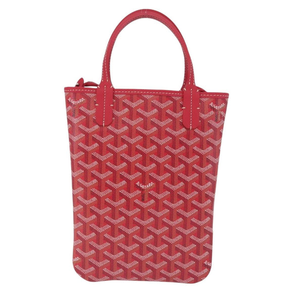 GOYARD Herringbone 2025 Only Poitiers Bag Bag PVC 2way Red Auth SW2665SM