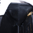 Salvatore Ferragamo Hand Bag Suede Black Gold Tone Auth SW2667V-17