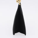 Salvatore Ferragamo Hand Bag Suede Black Gold Tone Auth SW2667V-4