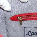 LOUIS VUITTON Monogram Denim Neverfull MM Tote Bag Blue M44981 LV Auth SW2668SM-20