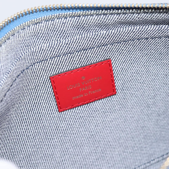 LOUIS VUITTON Monogram Denim Neverfull MM Tote Bag Blue M44981 LV Auth SW2668SM