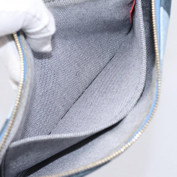 LOUIS VUITTON Monogram Denim Neverfull MM Tote Bag Blue M44981 LV Auth SW2668SM