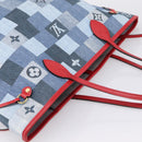 LOUIS VUITTON Monogram Denim Neverfull MM Tote Bag Blue M44981 LV Auth SW2668SM-6