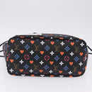 LOUIS VUITTON Monogram Game On Neverfull MM Tote Bag Black M57483 Auth SW2669SM-5
