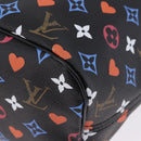 LOUIS VUITTON Monogram Game On Neverfull MM Tote Bag Black M57483 Auth SW2669SM-15