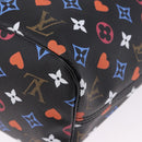 LOUIS VUITTON Monogram Game On Neverfull MM Tote Bag Black M57483 Auth SW2669SM-17