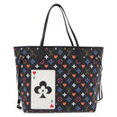 LOUIS VUITTON Monogram Game On Neverfull MM Tote Bag Black M57483 Auth SW2669SM-13