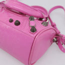 BALENCIAGA Le Cagole Nano Duffel Bag Leather 2way Pink 792599 Auth SW2670SAM-12