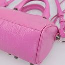 BALENCIAGA Le Cagole Nano Duffel Bag Leather 2way Pink 792599 Auth SW2670SAM-14