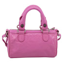 BALENCIAGA Le Cagole Nano Duffel Bag Leather 2way Pink 792599 Auth SW2670SAM-3