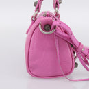 BALENCIAGA Le Cagole Nano Duffel Bag Leather 2way Pink 792599 Auth SW2670SAM-4