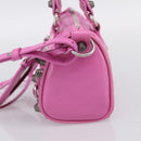 BALENCIAGA Le Cagole Nano Duffel Bag Leather 2way Pink 792599 Auth SW2670SAM-5