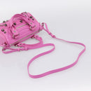 BALENCIAGA Le Cagole Nano Duffel Bag Leather 2way Pink 792599 Auth SW2670SAM-9