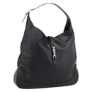 GUCCI Jackie Shoulder Bag Leather 2way Black Silver 764202 Auth SW2671SAM-1