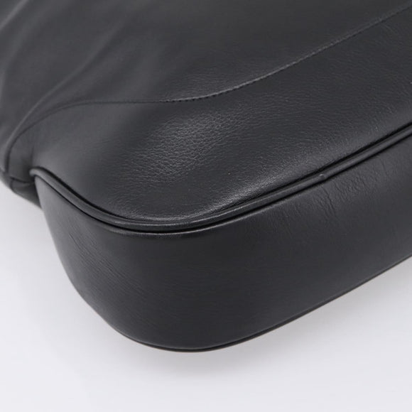 GUCCI Jackie Shoulder Bag Leather 2way Black Silver 764202 Auth SW2671SAM
