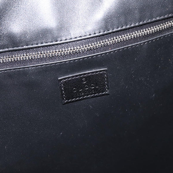 GUCCI Jackie Shoulder Bag Leather 2way Black Silver 764202 Auth SW2671SAM