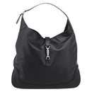 GUCCI Jackie Shoulder Bag Leather 2way Black Silver 764202 Auth SW2671SAM-2