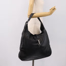 GUCCI Jackie Shoulder Bag Leather 2way Black Silver 764202 Auth SW2671SAM-25