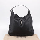GUCCI Jackie Shoulder Bag Leather 2way Black Silver 764202 Auth SW2671SAM-26