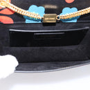 SAINT LAURENT Chain Betty Shoulder Bag Leather Black Gold Tone Auth SW2673SAM-16
