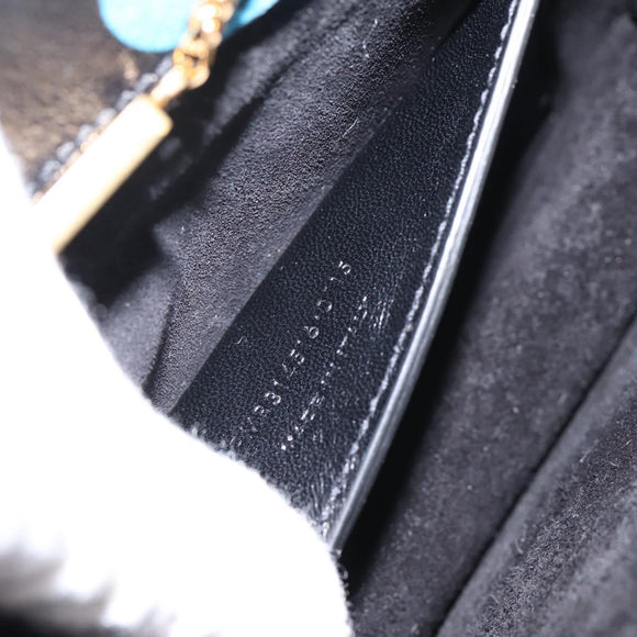 SAINT LAURENT Chain Betty Shoulder Bag Leather Black Gold Tone Auth SW2673SAM