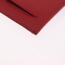 PRADA Chain Wallet Pouch Safifano Red Gold Tone Auth SW2674V-16
