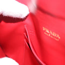 PRADA Chain Wallet Pouch Safifano Red Gold Tone Auth SW2674V-11