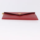 PRADA Chain Wallet Pouch Safifano Red Gold Tone Auth SW2674V-5