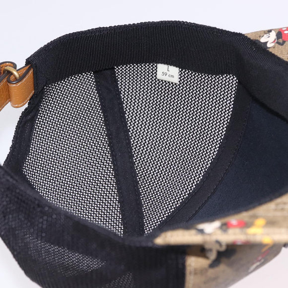 GUCCI Disney MicroGG Supreme Baseball Cap PVC Beige 602979 Auth SW2676SAM