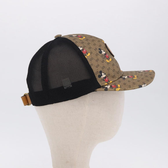 GUCCI Disney MicroGG Supreme Baseball Cap PVC Beige 602979 Auth SW2676SAM