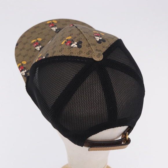 GUCCI Disney MicroGG Supreme Baseball Cap PVC Beige 602979 Auth SW2676SAM