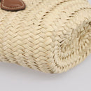 Miu Miu Woven Fabric Hand Bag Raffia 2way Beige Gold Auth SW2677SAM-19