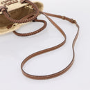 Miu Miu Woven Fabric Hand Bag Raffia 2way Beige Gold Auth SW2677SAM-8