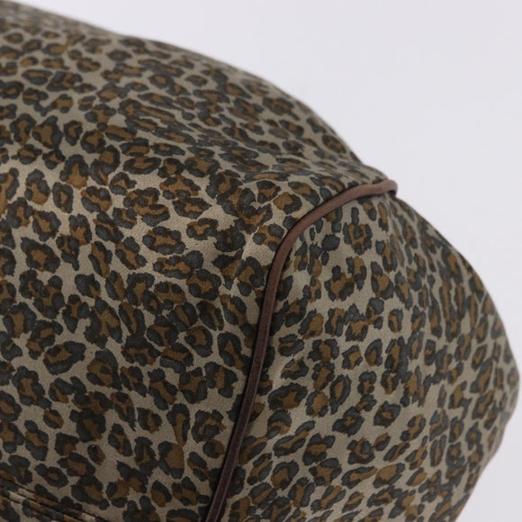 BOTTEGAVENETA Shoulder Bag Satin Brown Gold Tone Auth SW2678V