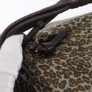 BOTTEGAVENETA Shoulder Bag Satin Brown Gold Tone Auth SW2678V-9