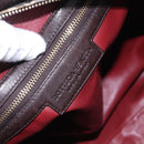 BOTTEGAVENETA Shoulder Bag Satin Brown Gold Tone Auth SW2678V-18
