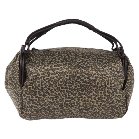 BOTTEGAVENETA Shoulder Bag Satin Brown Gold Tone Auth SW2678V