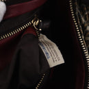 BOTTEGAVENETA Shoulder Bag Satin Brown Gold Tone Auth SW2678V-11