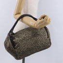 BOTTEGAVENETA Shoulder Bag Satin Brown Gold Tone Auth SW2678V-23