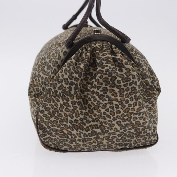 BOTTEGAVENETA Shoulder Bag Satin Brown Gold Tone Auth SW2678V