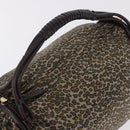 BOTTEGAVENETA Shoulder Bag Satin Brown Gold Tone Auth SW2678V-6