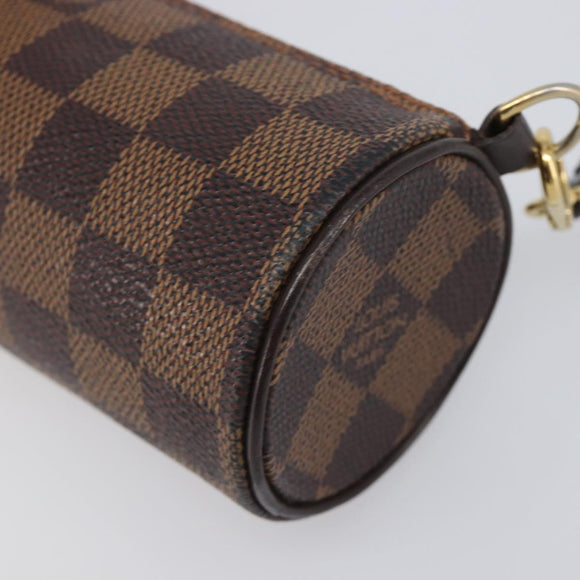 LOUIS VUITTON Damier Ebene Papillon Pouch LV Auth SW2679