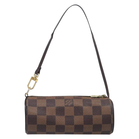 LOUIS VUITTON Damier Ebene Papillon Pouch LV Auth SW2679