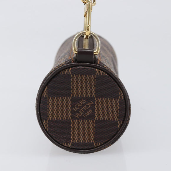 LOUIS VUITTON Damier Ebene Papillon Pouch LV Auth SW2679