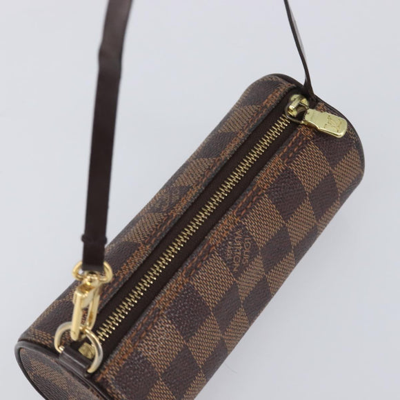 LOUIS VUITTON Damier Ebene Papillon Pouch LV Auth SW2679
