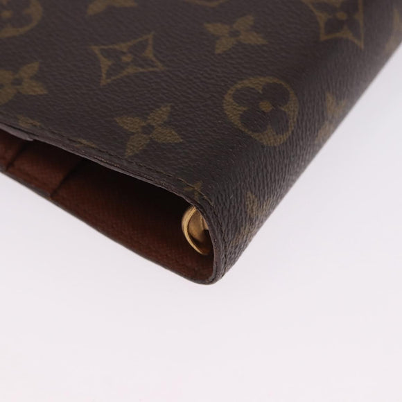 LOUIS VUITTON Monogram Agenda GM Day Planner Cover R20006 LV Auth SW2681