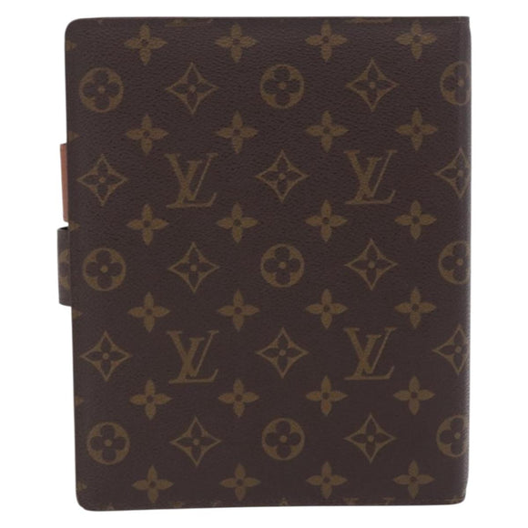 LOUIS VUITTON Monogram Agenda GM Day Planner Cover R20006 LV Auth SW2681