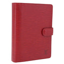 LOUIS VUITTON Epi Agenda MM Day Planner Cover Red R20047 LV Auth SW2682-1