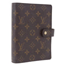 LOUIS VUITTON Monogram Agenda MM Day Planner Cover R20105 LV Auth SW2683-1